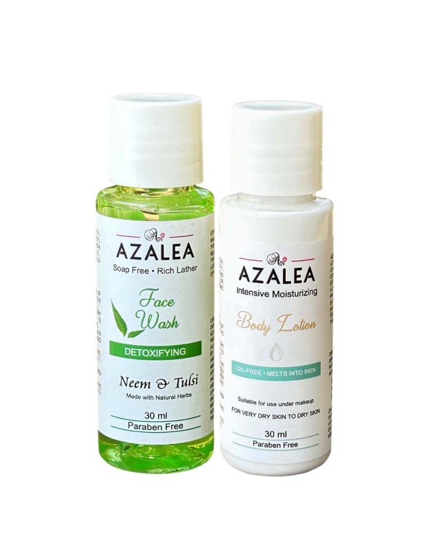 Azalea Daily Moisturising Body Lotion and Face Wash Travel Bundle