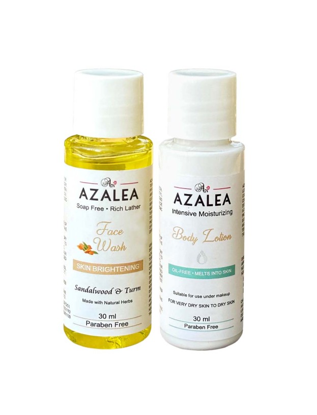 Azalea Daily Moisturising Body Lotion and Face Wash Travel Bundle