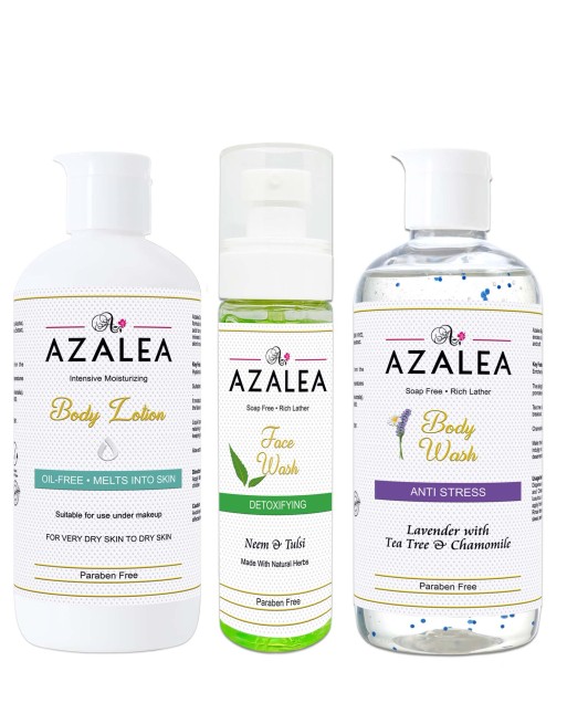 Azalea Professional Daily Moisturising Body Lotion with Face Wash & Body Wash