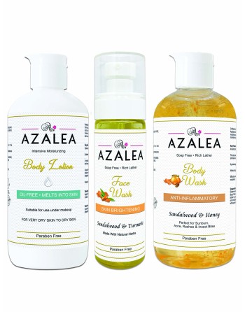 Azalea Professional Daily Moisturising Body Lotion with Face Wash & Body Wash