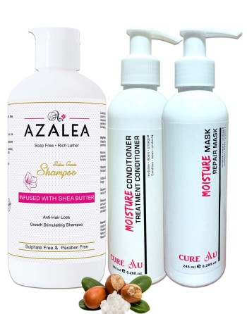 Azalea Anti Hair loss Shampoo, Cure Au Mask & Conditioner Bundle Offer